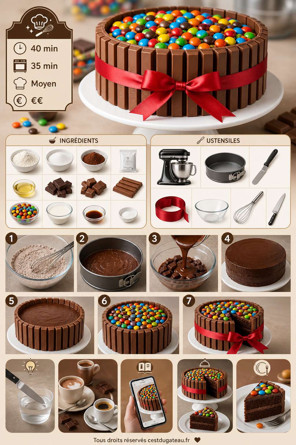 Fiche recette Recette gourmande : comment réaliser un gâteau KitKat maison ? Fiche recette Recette gourmande : comment réaliser un gâteau KitKat maison ?