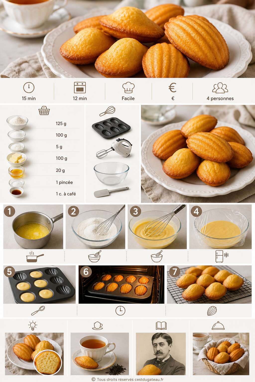 Fiche recette Madeleines moelleuses et faciles : la recette inratable