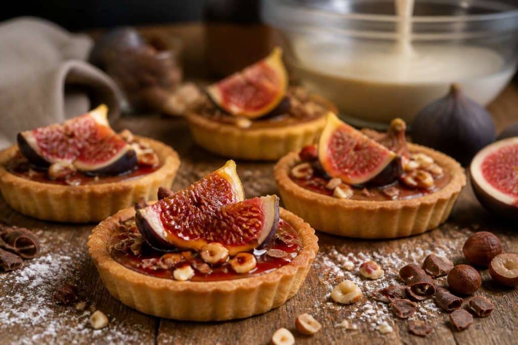 Recette de tartelettes aux figues et praliné de Thierry Mulhaupt
