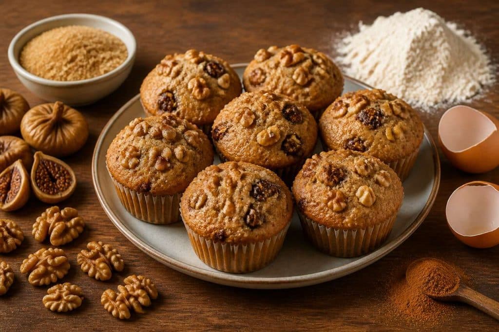 Recette de muffins aux figues et aux noix
