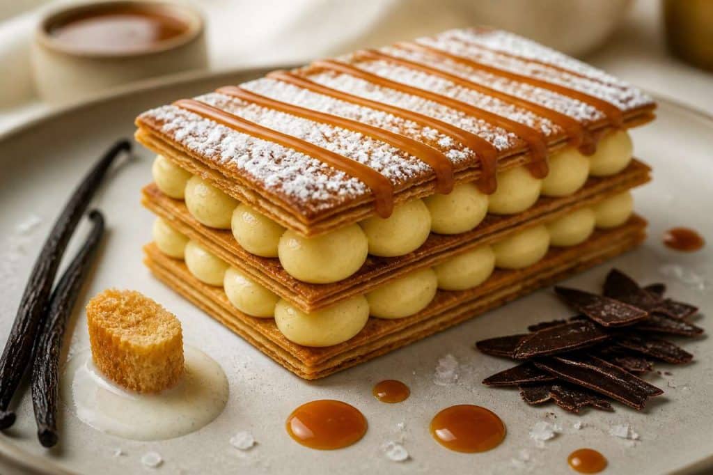 Recette du mille-feuille vanille caramel