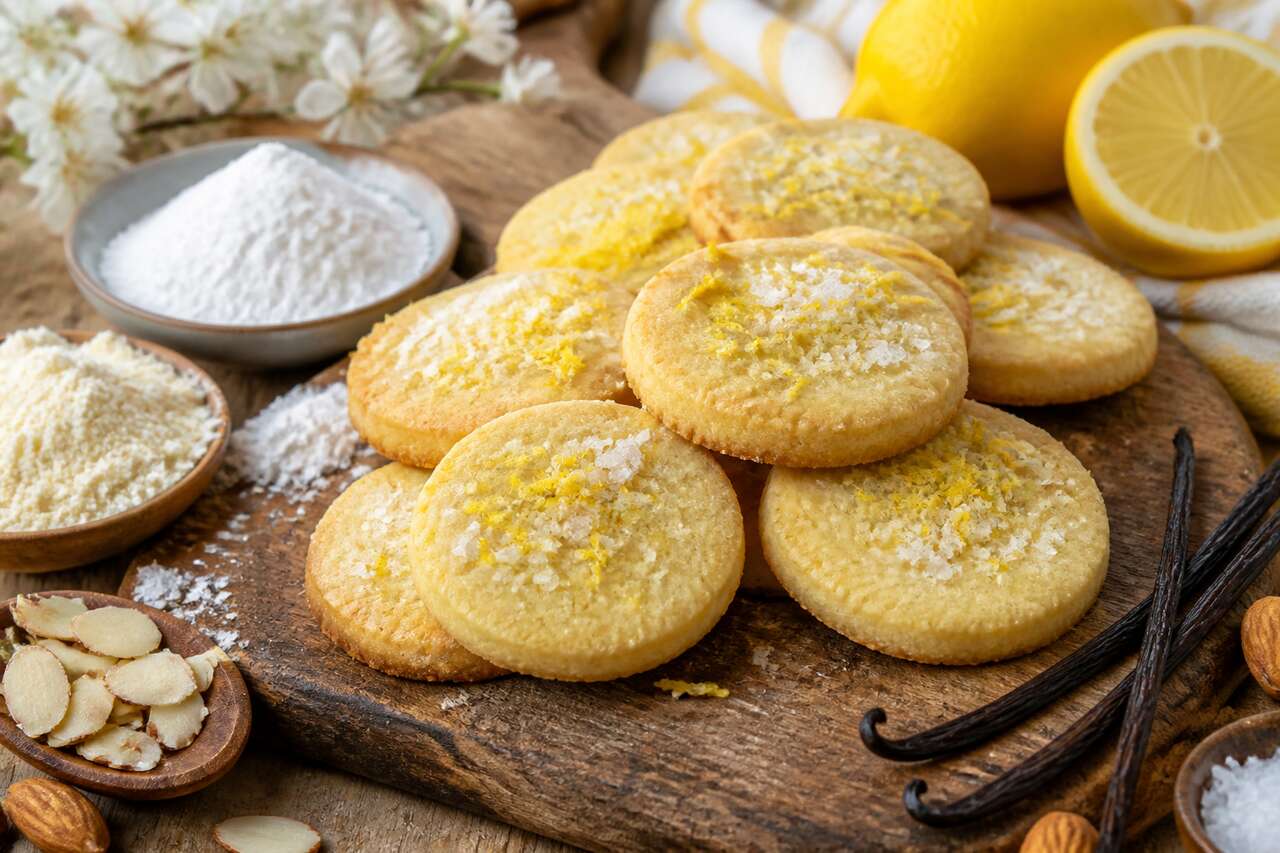 Recette de sablés au citron et aux amandes