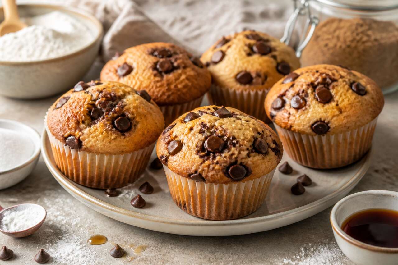 Recette de muffins aux pépites de chocolat