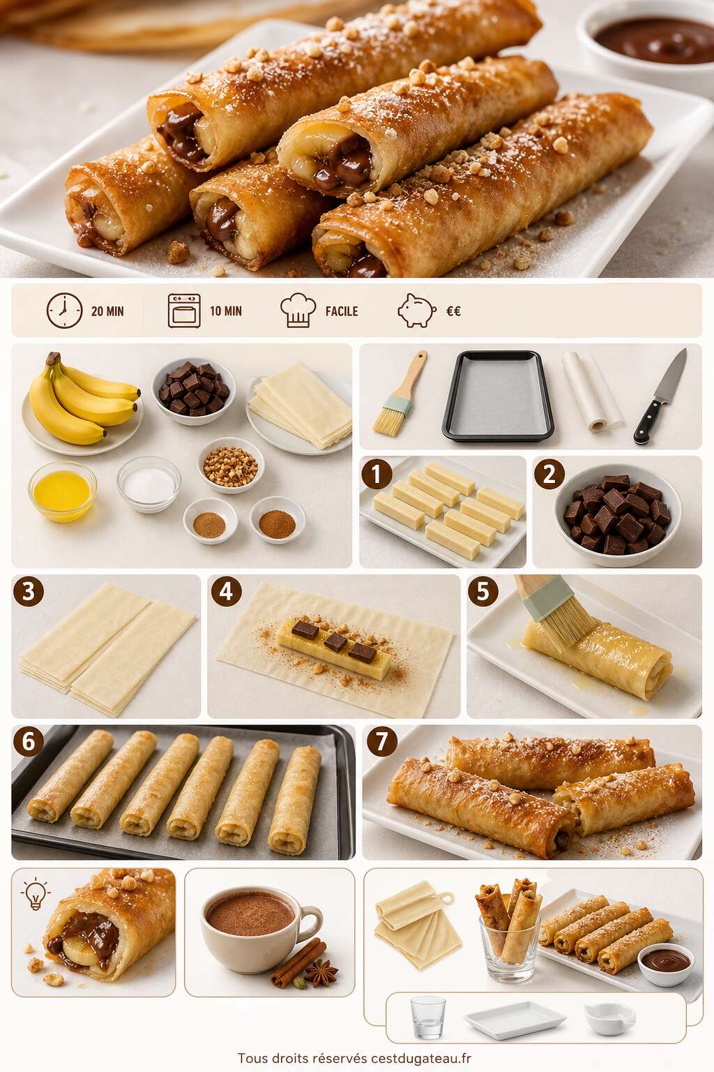 Fiche recette Recette de fingers banane chocolat croustillants et gourmands Fiche recette Recette de fingers banane chocolat croustillants et gourmands
