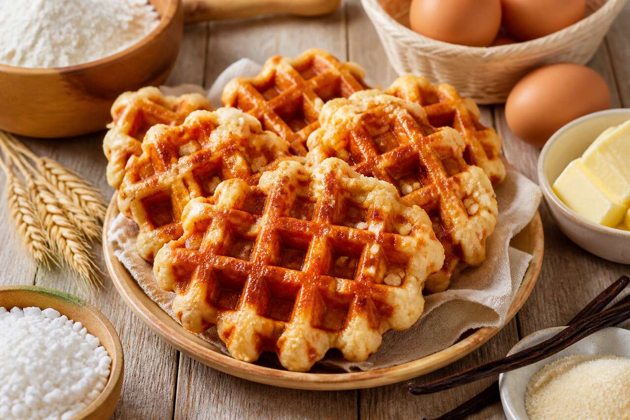 Recette de gaufres liégeoises moelleuses au sucre perlé