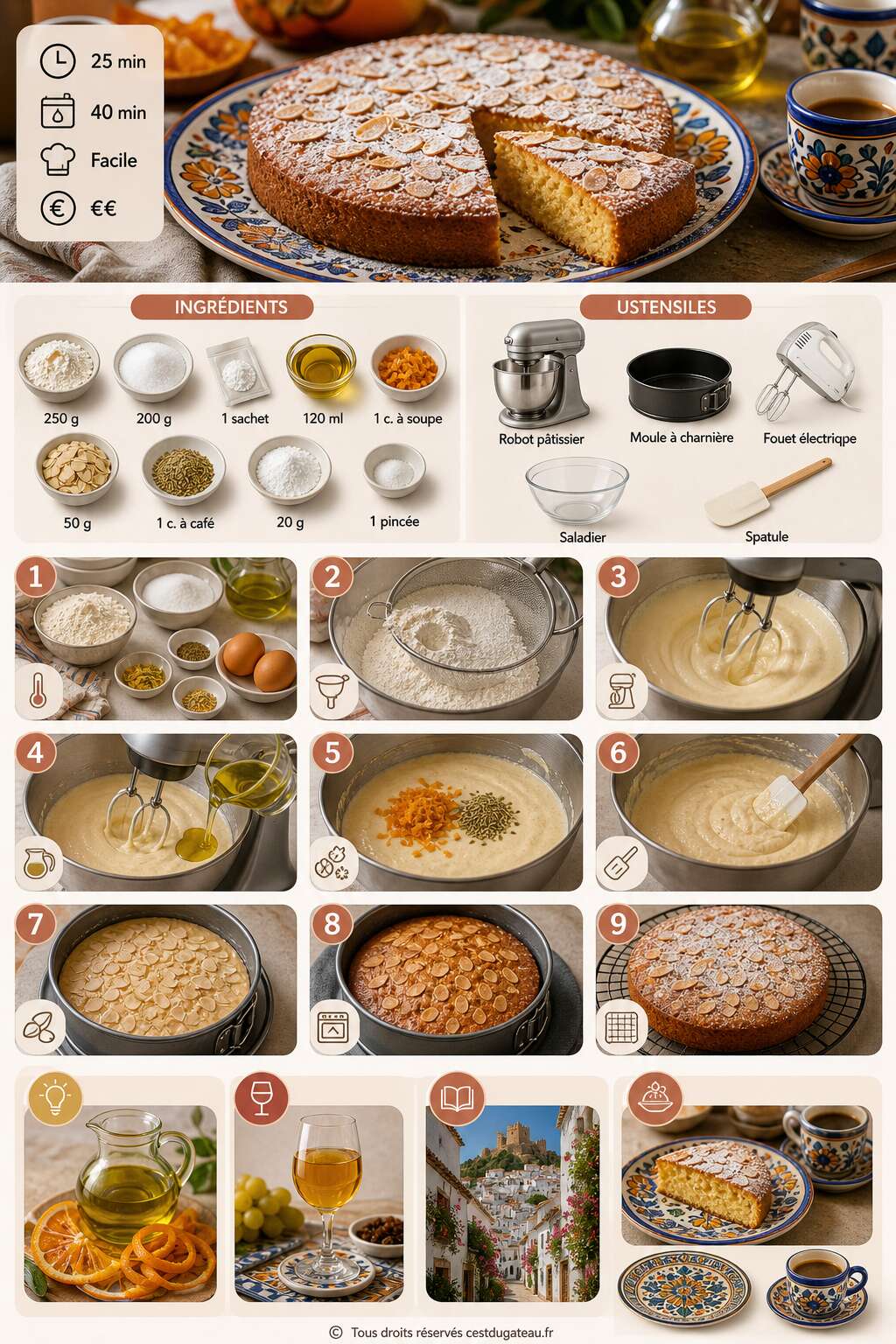 Fiche recette Découvrez la recette parfaite du gâteau espagnol traditionnel Fiche recette Découvrez la recette parfaite du gâteau espagnol traditionnel