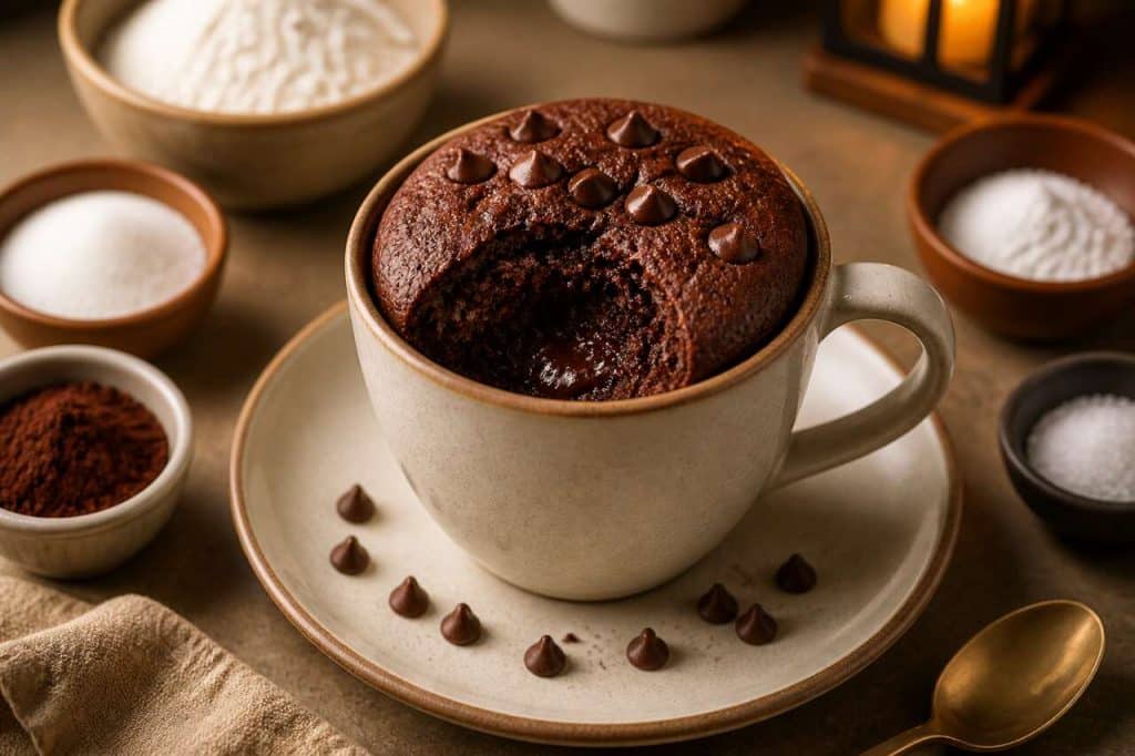 Mug cake au chocolat rapide et moelleux : recette facile