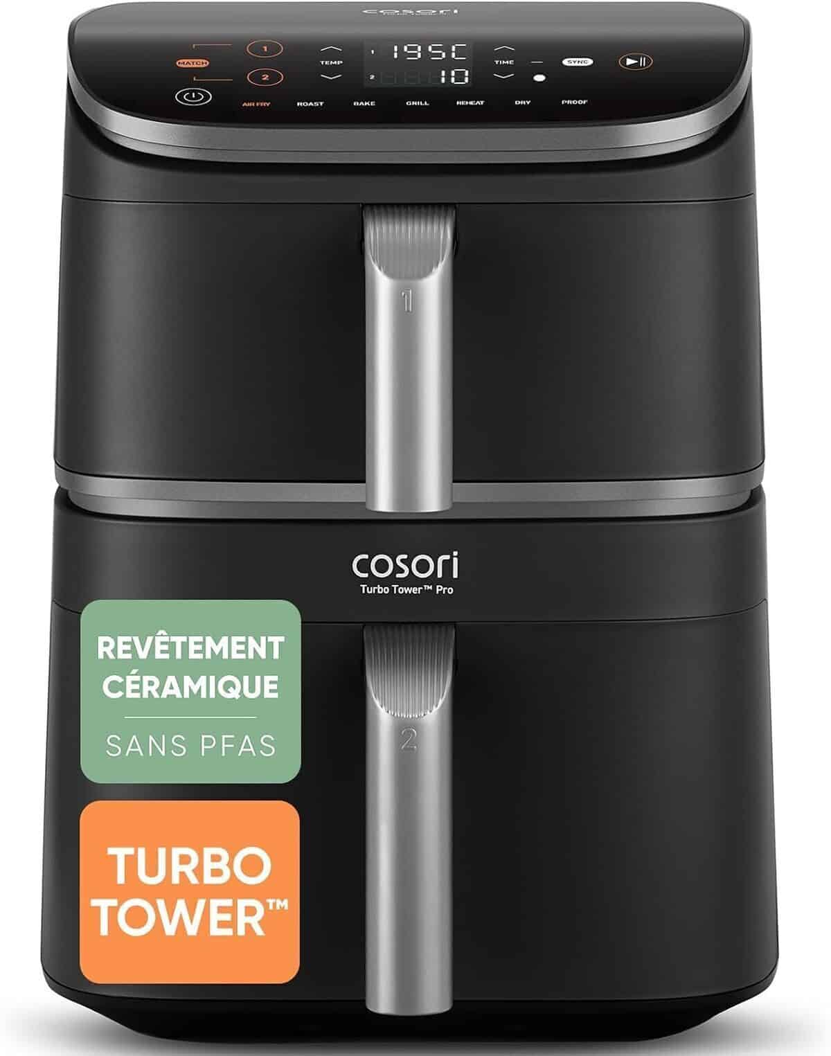 Test de la friteuse sans huile COSORI Air Fryer Turbo Tower Pro 10, 8L