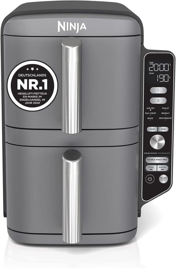 Test : friteuse sans huile Ninja Double Stack XL SL400EU, puissance et design compact