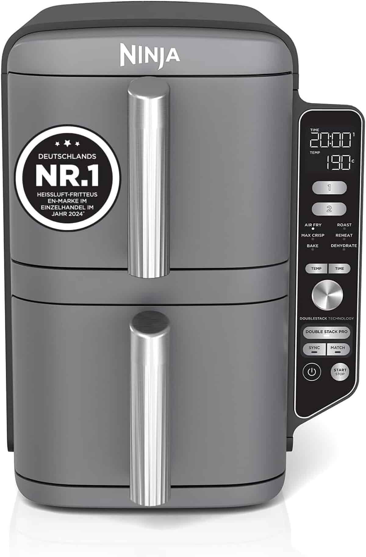 Test : friteuse sans huile Ninja Double Stack XL SL400EU, puissance et design compact