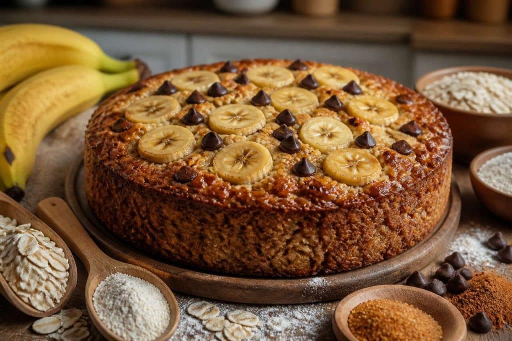 Comment préparer un gâteau flocon d'avoine banane chocolat irrésistible ?