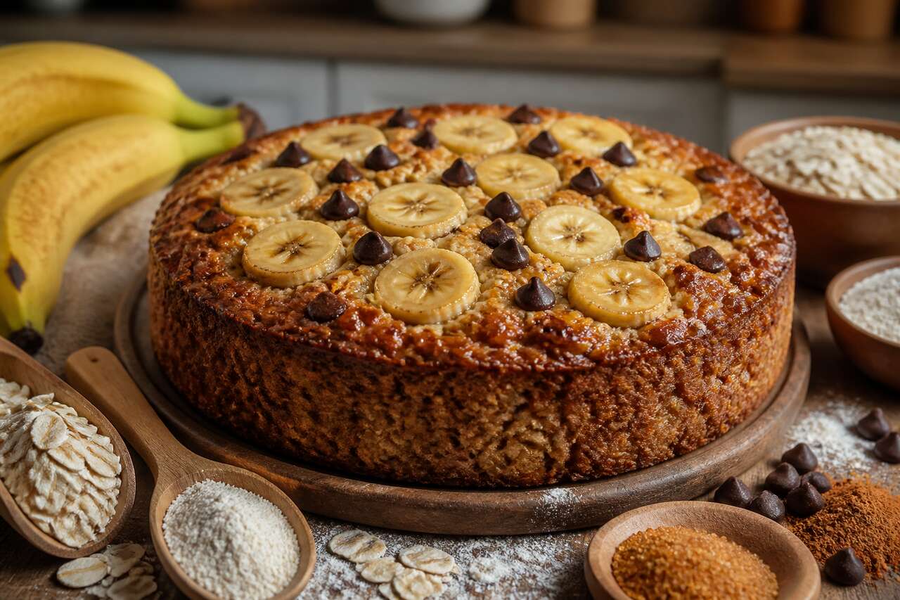 Comment préparer un gâteau flocon d'avoine banane chocolat irrésistible ?