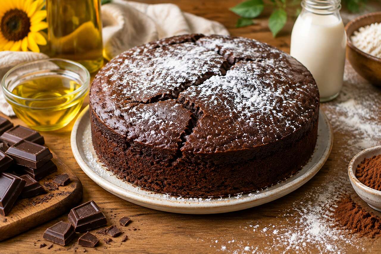 Comment réaliser un gâteau au chocolat sans beurre avec de l'huile ?