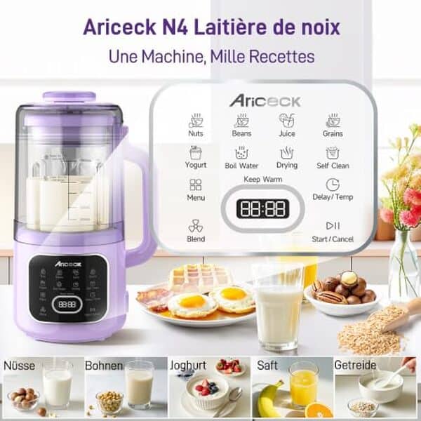 Découvrez notre test complet de la machine à lait végétal Ariceck N4 7-en-1. Performances, fonctionnalités et avis pour choisir votre appareil idéal. 