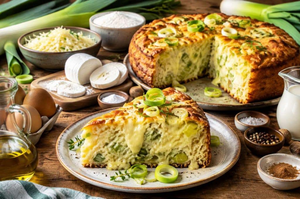 Recette de cake au poireau et fromage