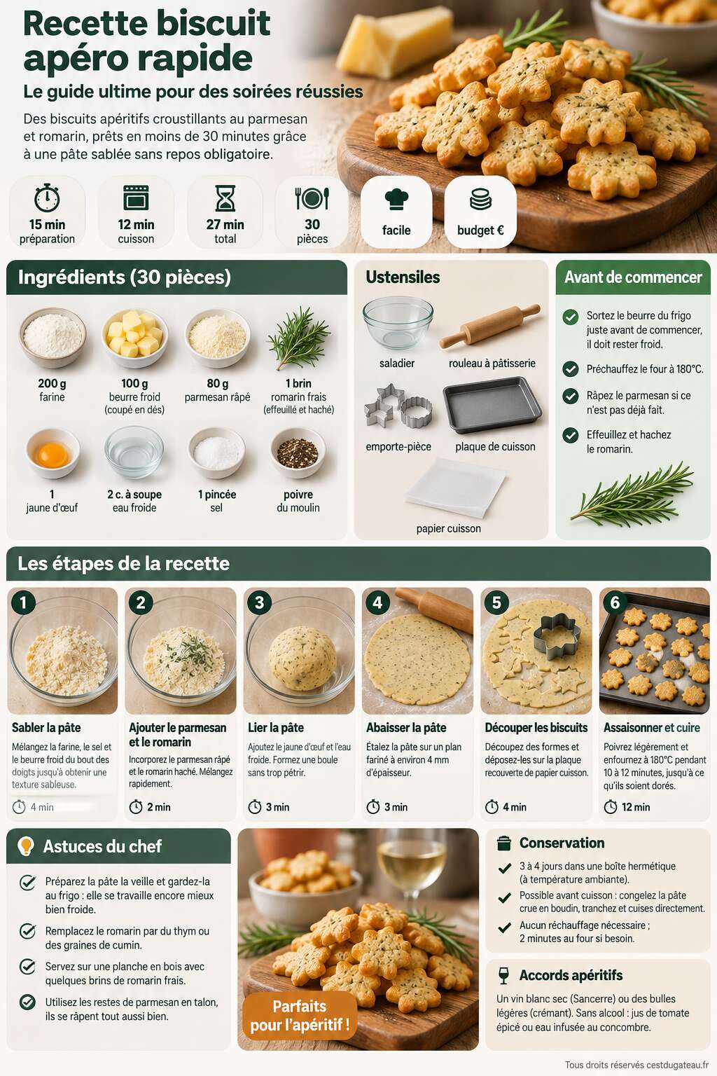 Fiche recette Recette biscuit ap&eacute;ro rapide : le guide ultime pour des soir&eacute;es r&eacute;ussies