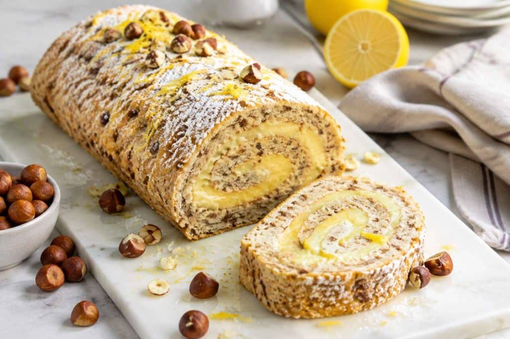 Roulé au citron et noisettes de Cyril Lignac