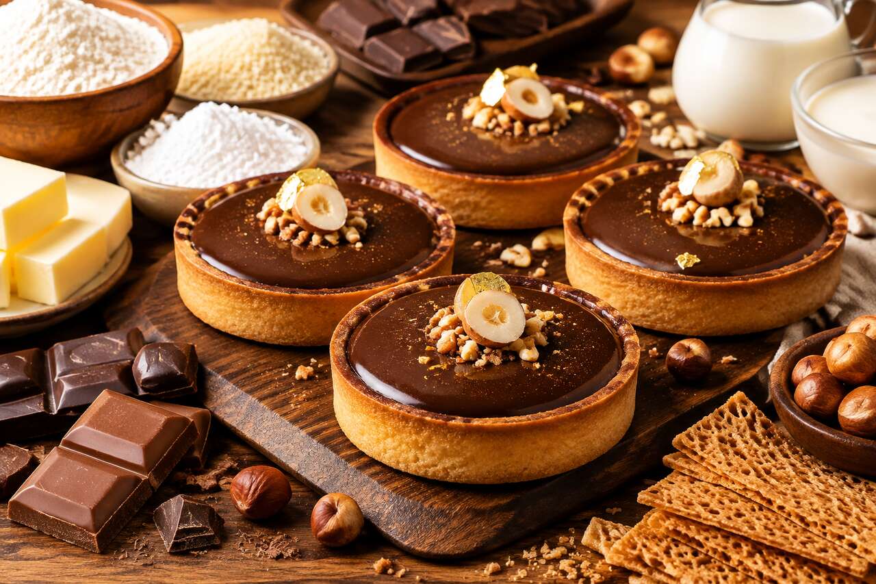 Recette de tartelettes chocolat praliné croustillant