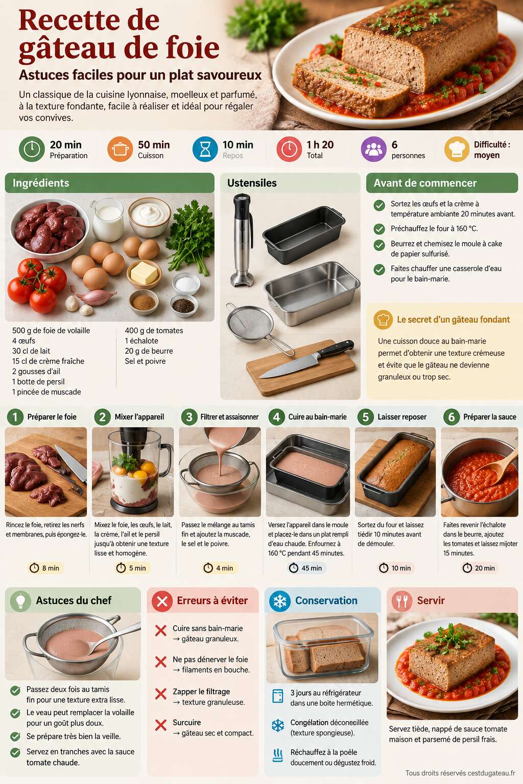 Fiche recette Recette de gâteau de foie : astuces faciles pour un plat savoureux Fiche recette Recette de gâteau de foie : astuces faciles pour un plat savoureux