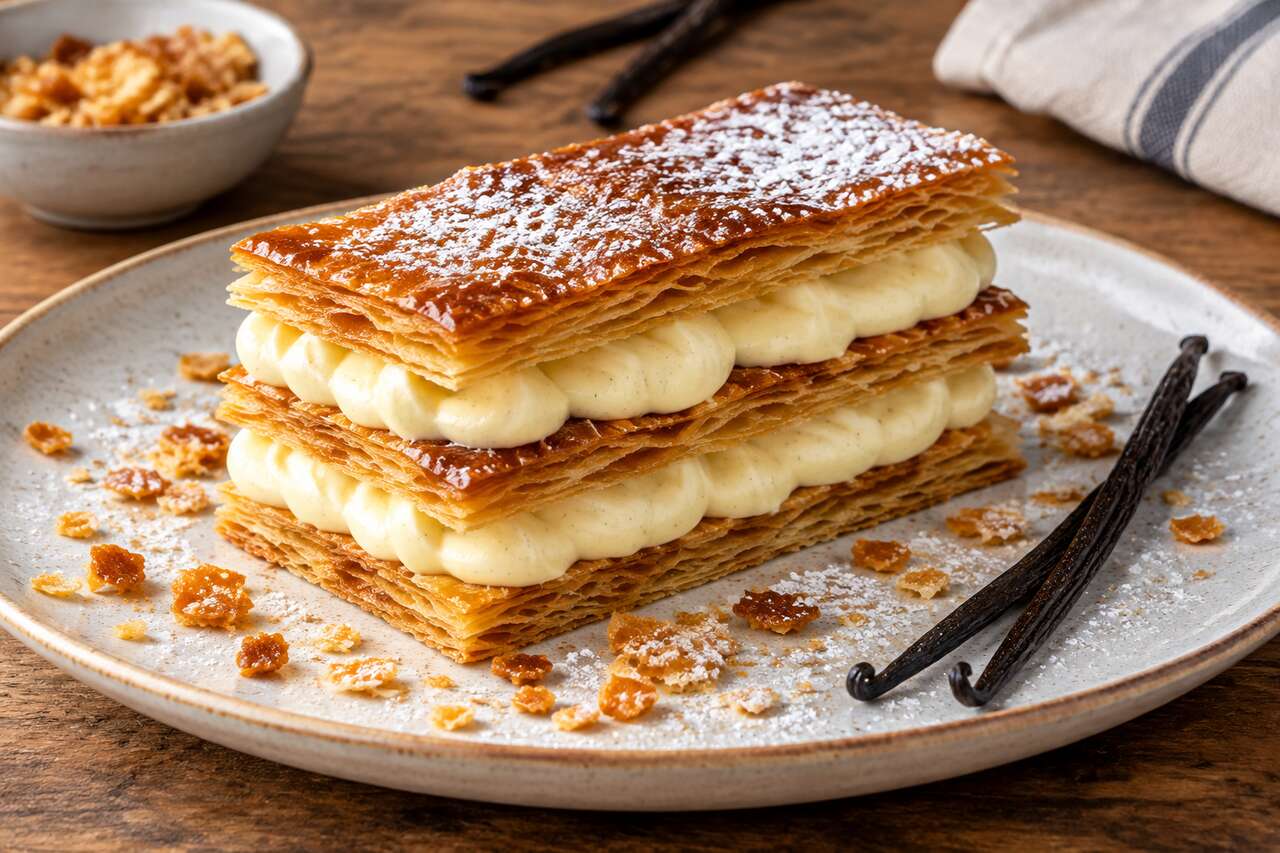 Recette du mille-feuille vanille mascarpone