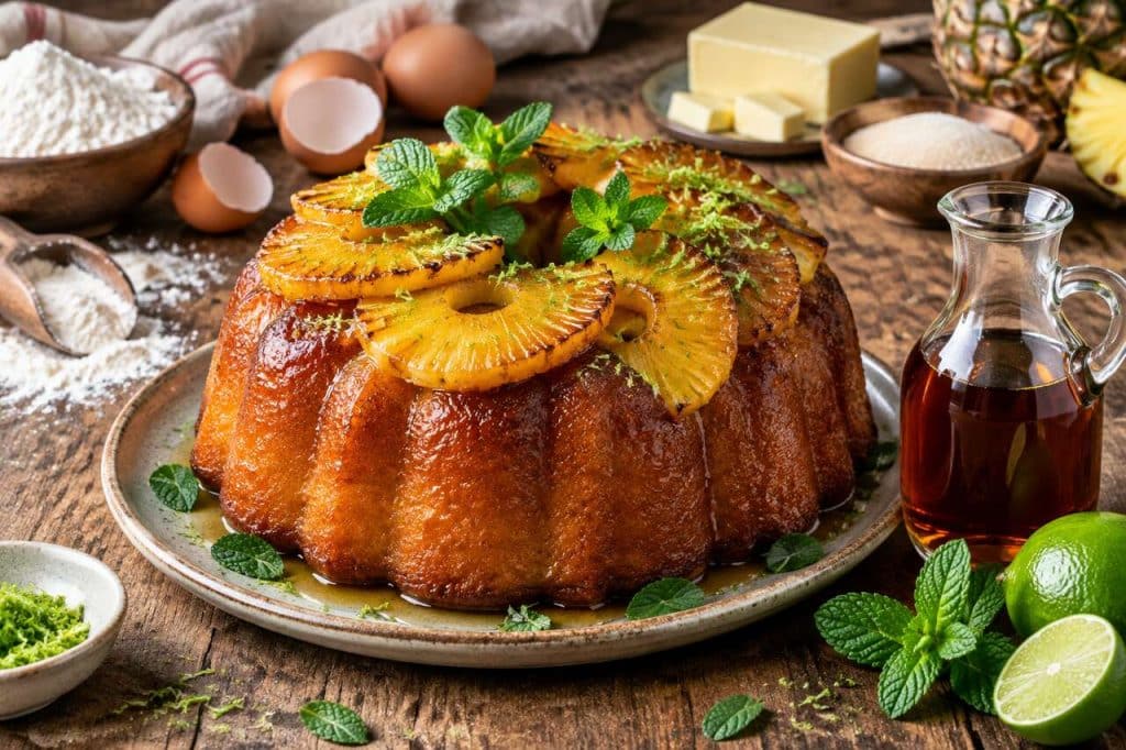 Recette du baba au rhum, citron vert et ananas