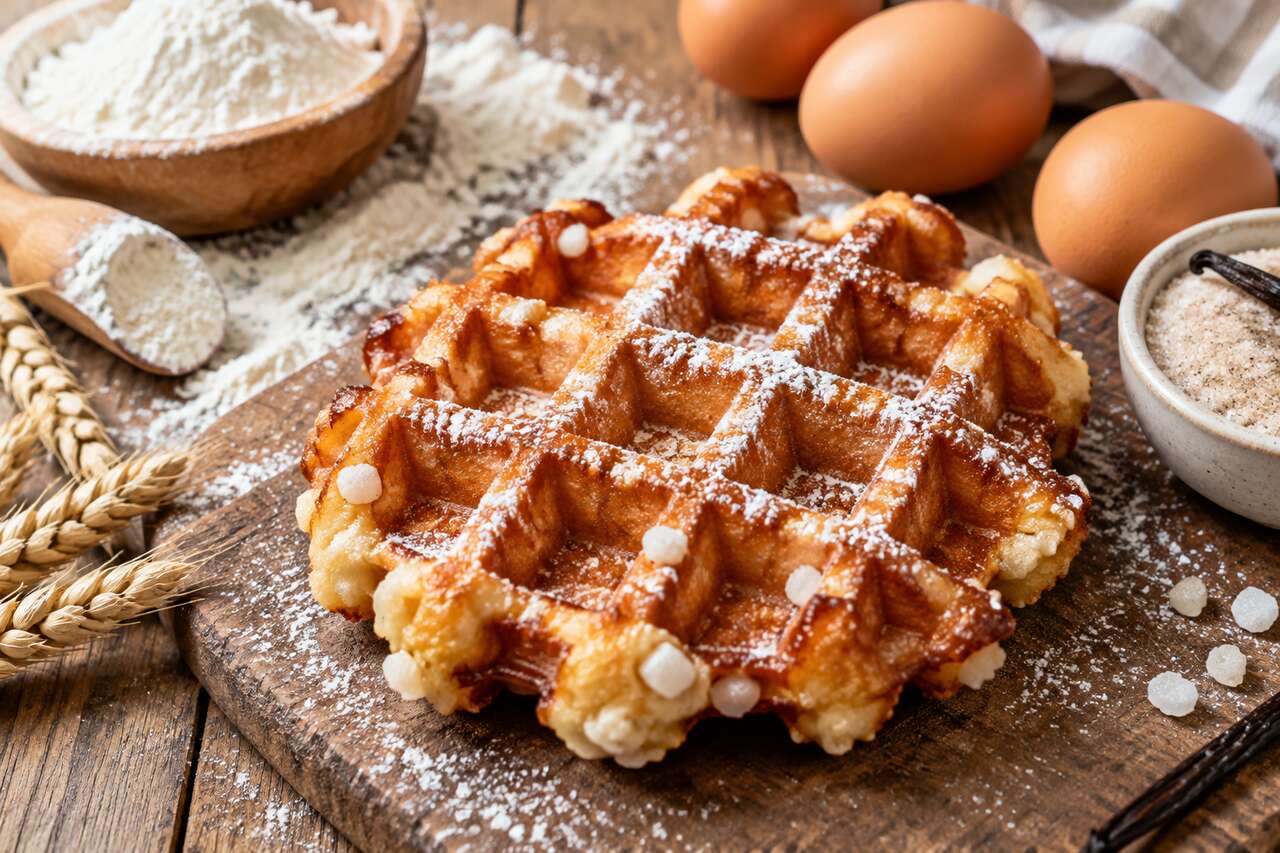 Recette de la gaufre liégeoise moelleuse et croustillante