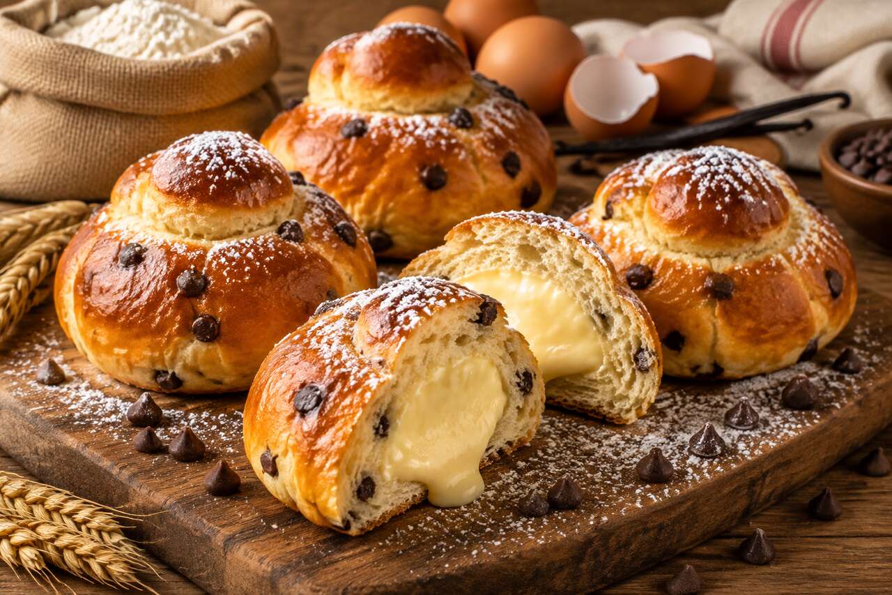 Recette des brioches suisses à la crème pâtissière
