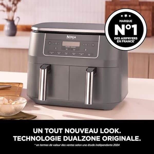 Découvrez notre test détaillé de la Ninja DZ300EU, la friteuse air fryer dual zone performante avec 6 fonctions de cuisson pour des résultats croustillants et savoureux.