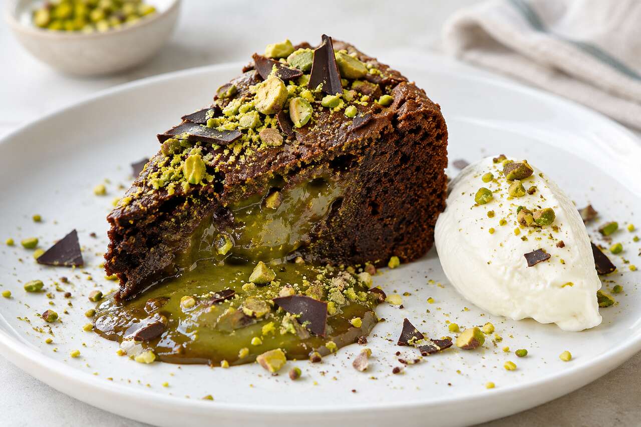 Recette du moelleux pistache chocolat