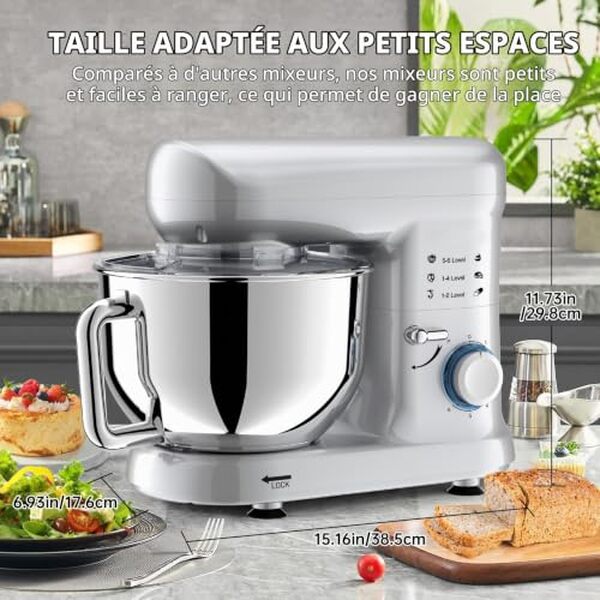 Découvrez notre test détaillé du robot pâtissier 2000W multifonctions 6, 5L silencieux. Performance, praticité et résultats : tous les avis pour bien choisir.