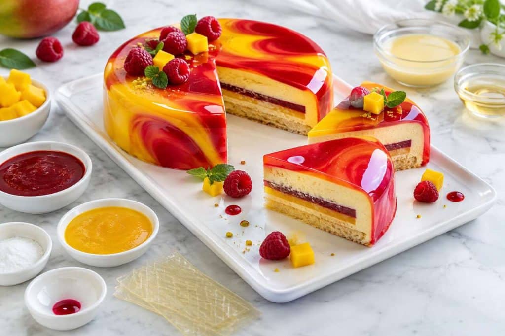 Recette de glaçage miroir à la pulpe de fruit