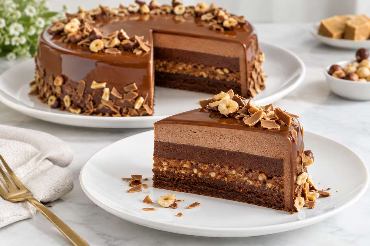 Recette d'entremets au chocolat noir et Dulcey