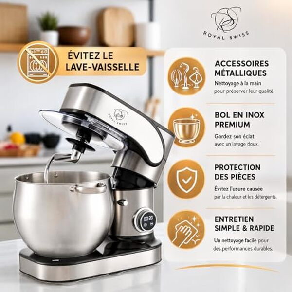 Découvrez notre test détaillé du robot pâtissier Royal Swiss 2026 W : performances, fonctionnalités et praticité pour vos pâtisseries maison.