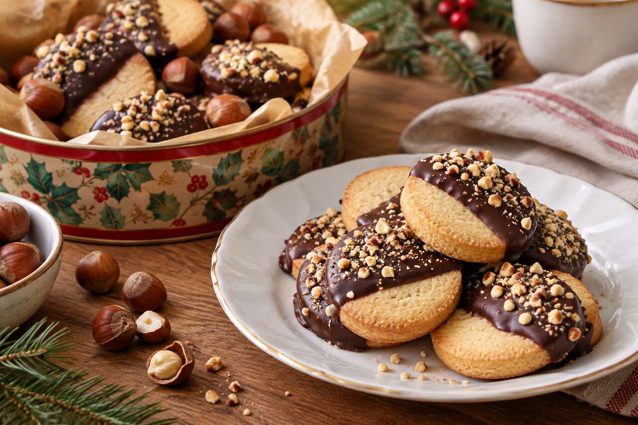 Recette de sablés au chocolat et noisettes