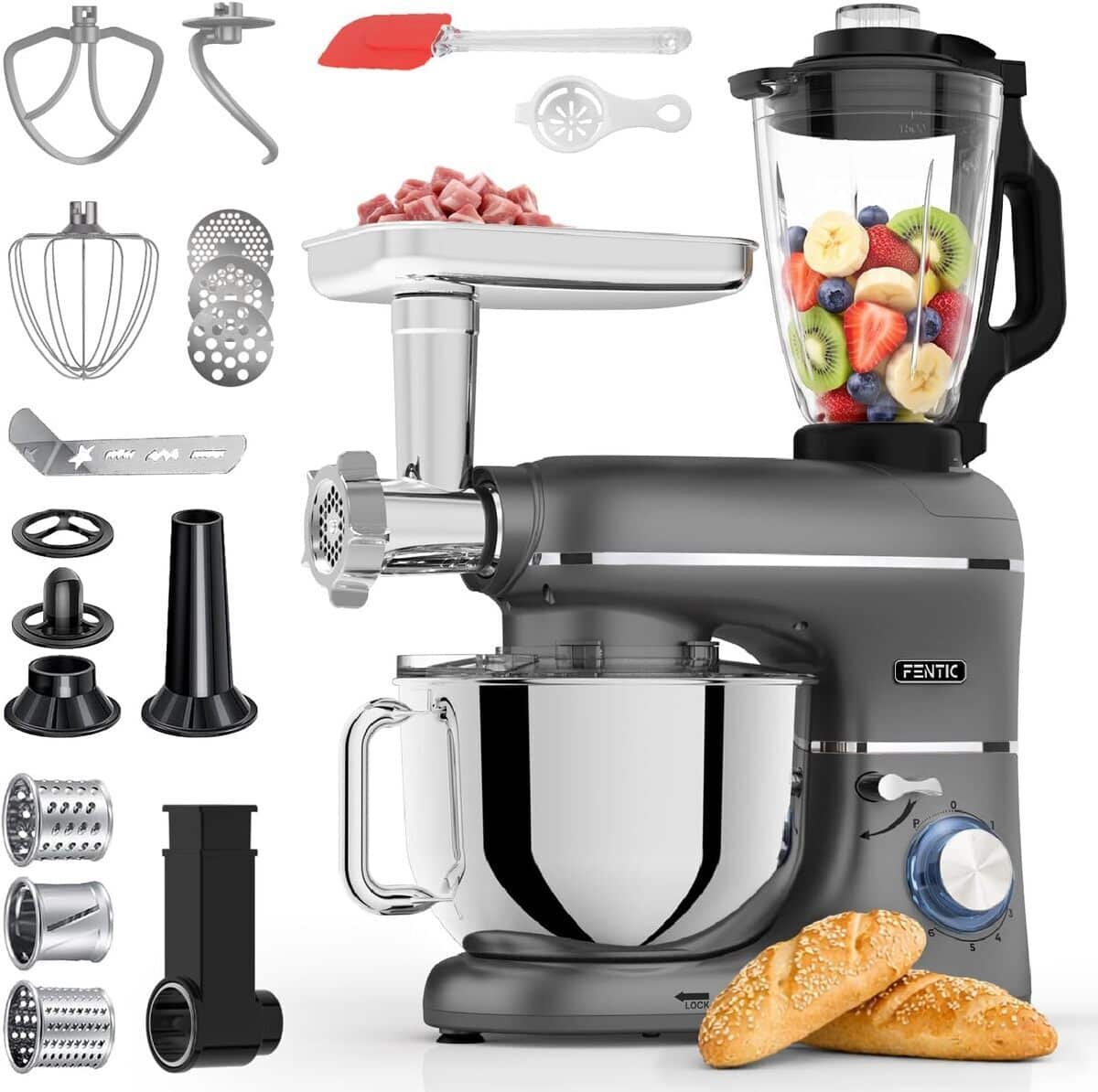 Test du robot pâtissier Fentic 2000W 6 en 1 : polyvalence culinaire