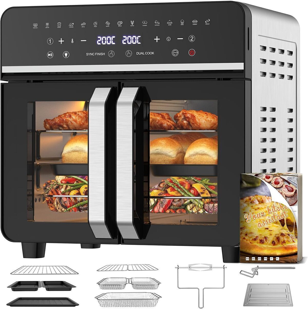Test : friteuse sans huile EMPHSISM 23L XXL avec portes françaises et smart-touch